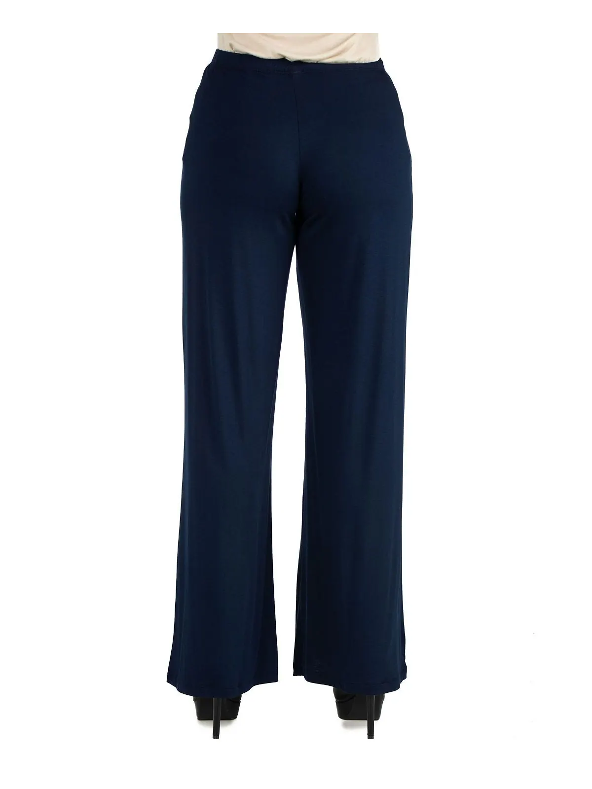 Женские брюки палаццо 24seven Comfort Apparel — изображение 2 из 6, темно-синий