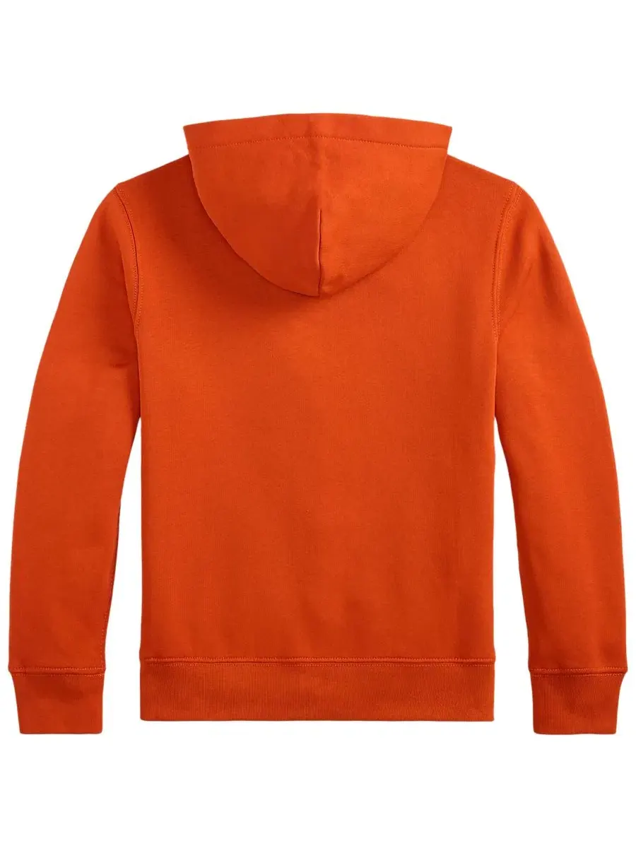 Худи на молнии из флиса с капюшоном Polo Ralph Lauren — изображение 2 из 7, оранжевый