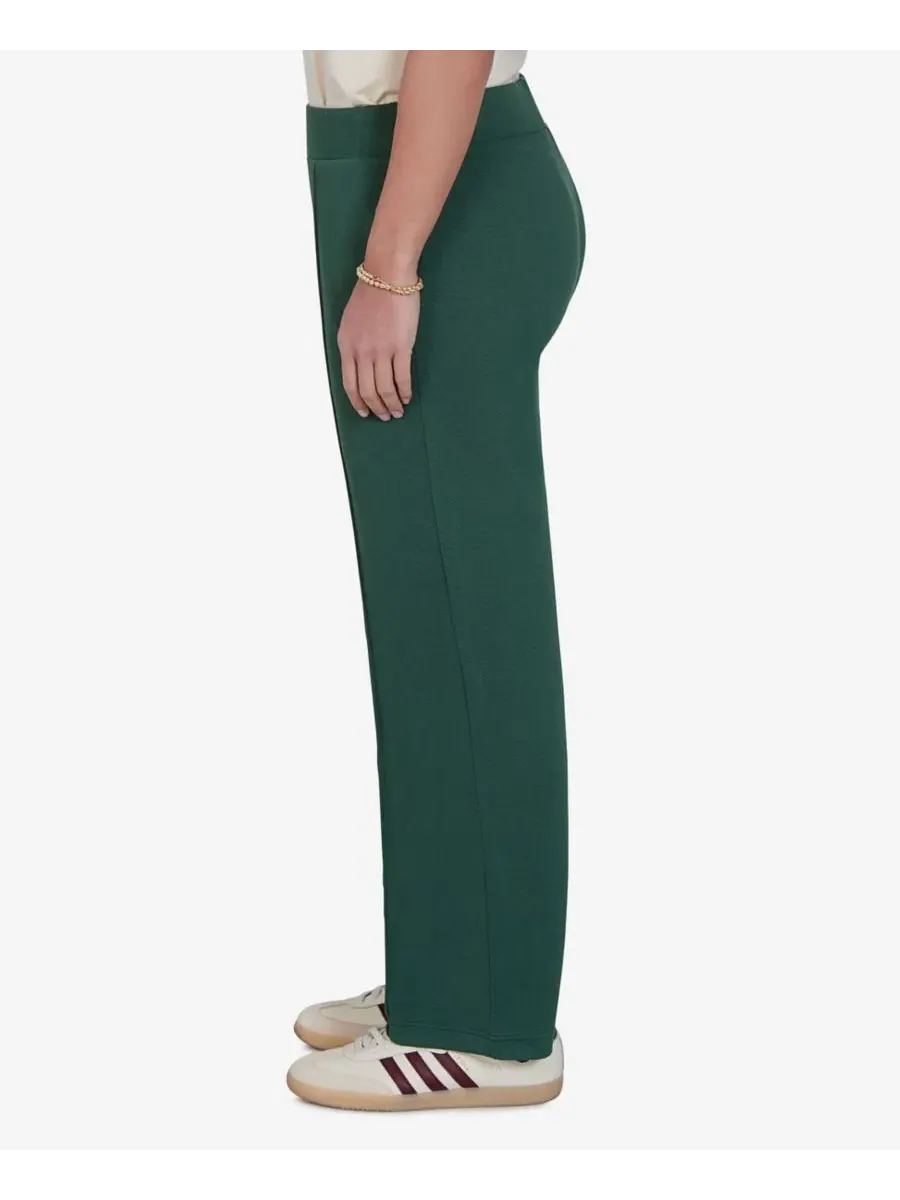Брюки женские прямые с широкой штаниной, модель Petite Pull-On Wide-Leg Knit Ruby Rd. — изображение 3 из 5, зеленый