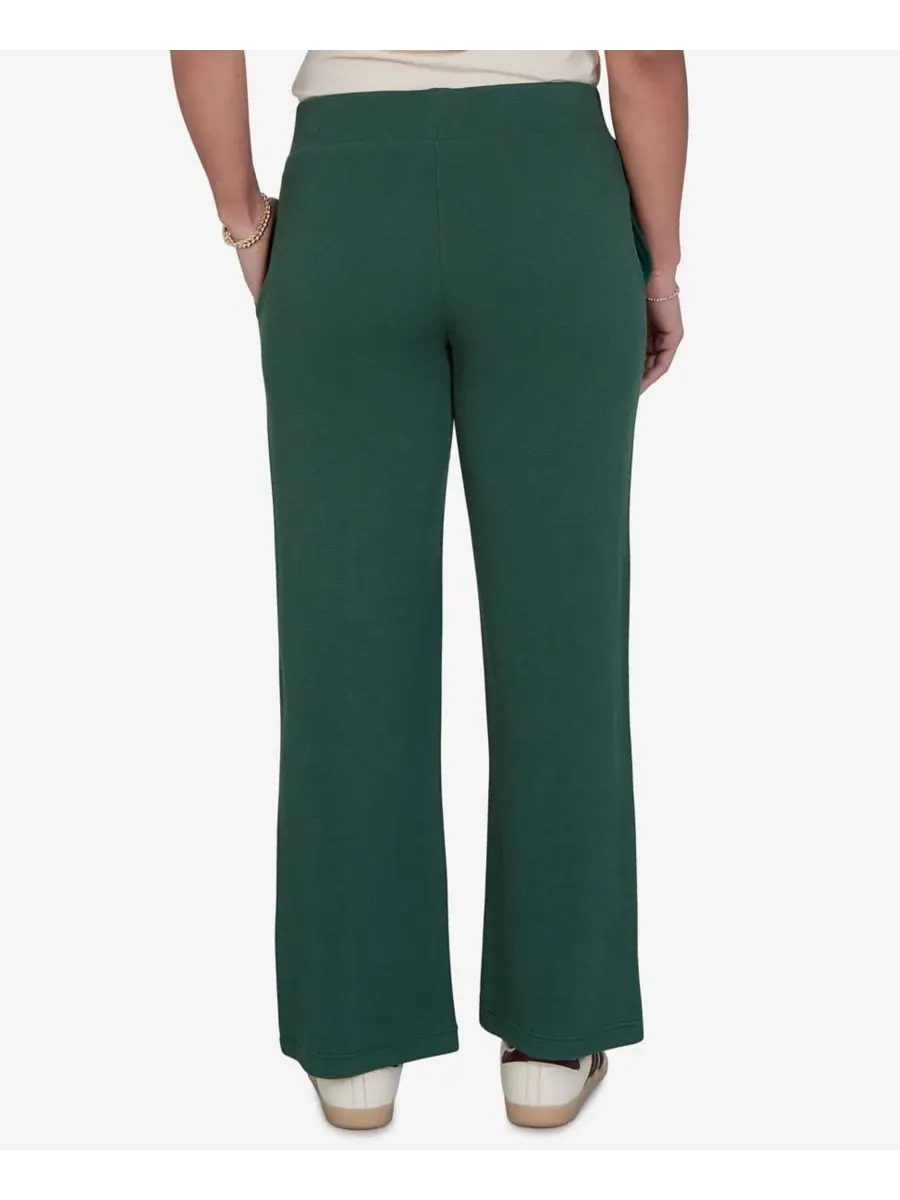 Брюки женские прямые с широкой штаниной, модель Petite Pull-On Wide-Leg Knit Ruby Rd. — изображение 5 из 5, зеленый