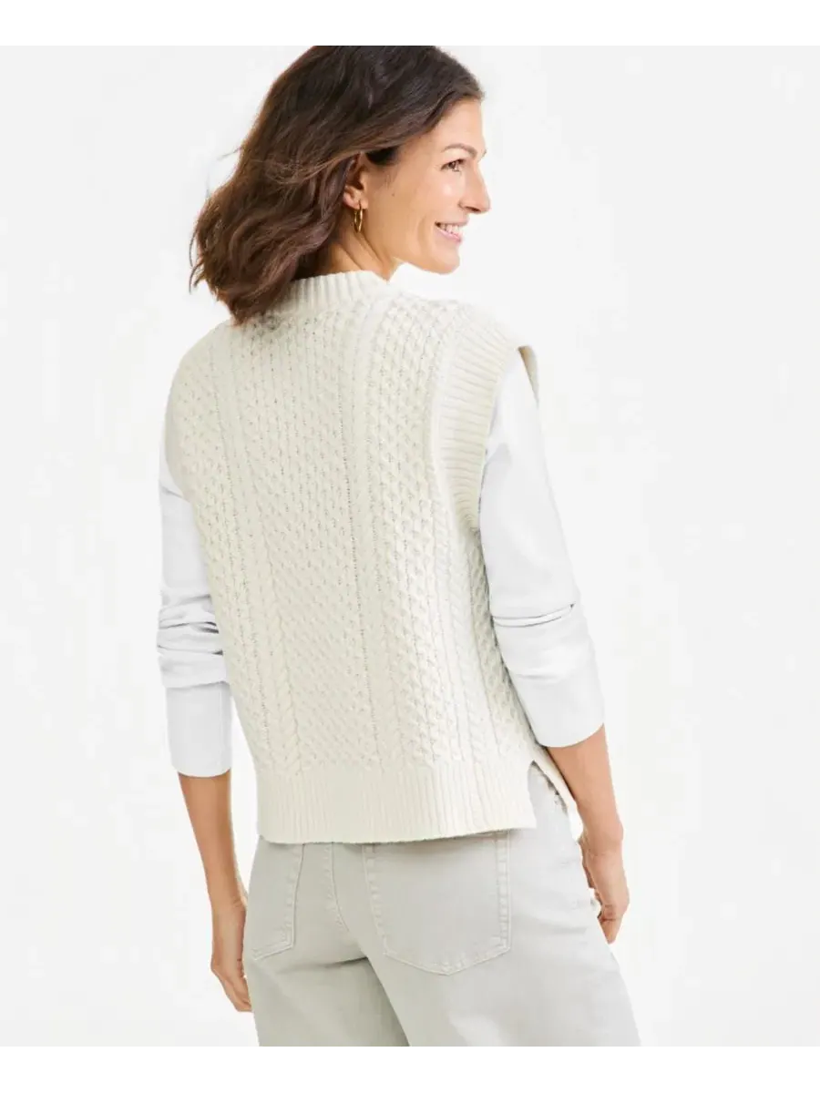 Женский жилет-свитер с косами Style & Co — изображение 3 из 4, коричневый