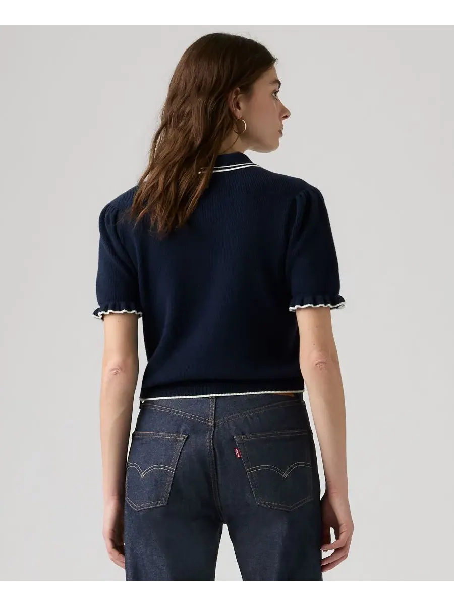 Женская футболка-поло с коротким рукавом Levi's — изображение 4 из 4, темно-синий/темно-синий