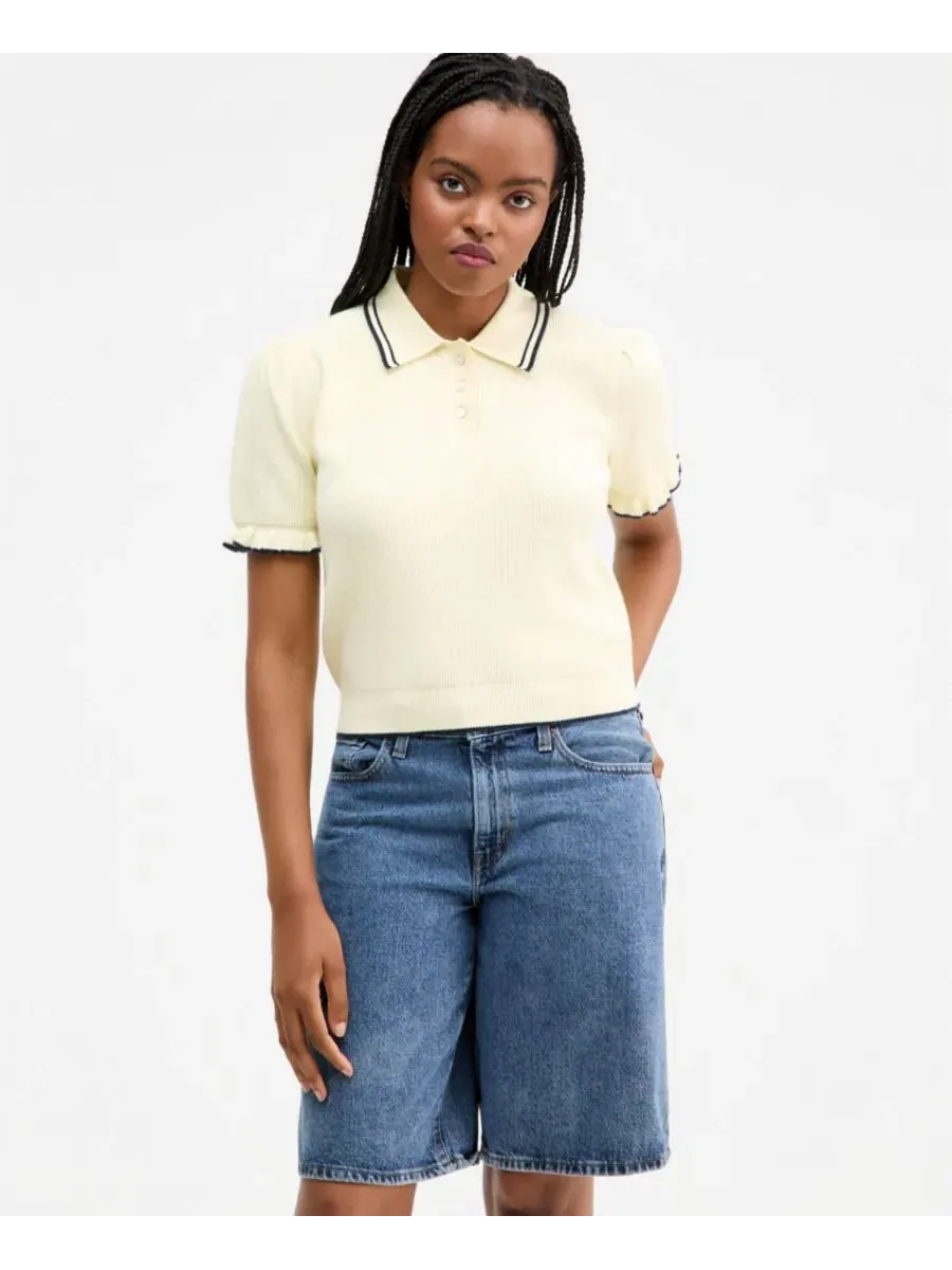 Женская футболка-поло с коротким рукавом Levi's — изображение 1 из 4, темно-синий/темно-синий