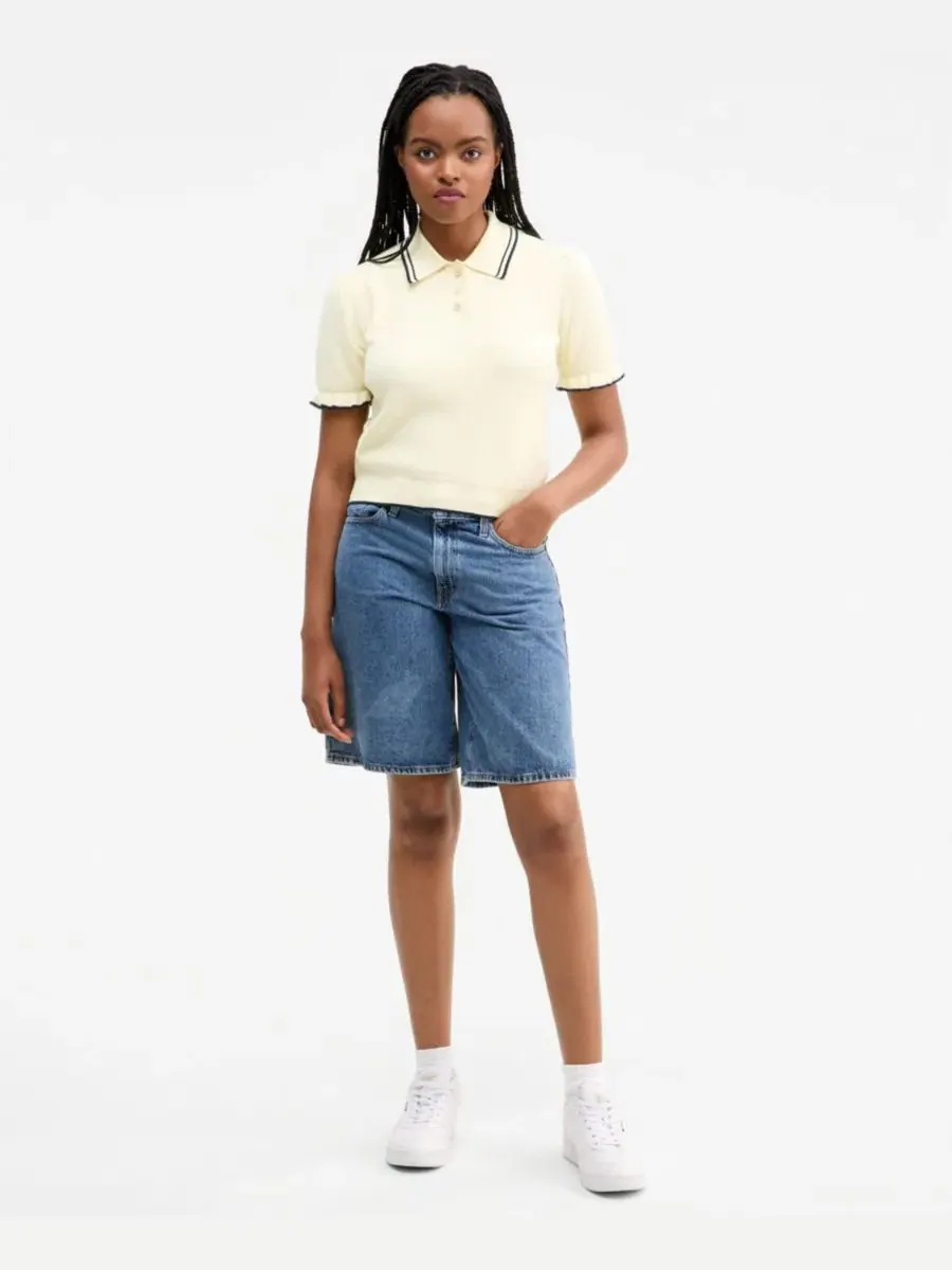 Женская футболка-поло с коротким рукавом Levi's — изображение 3 из 4, темно-синий/темно-синий