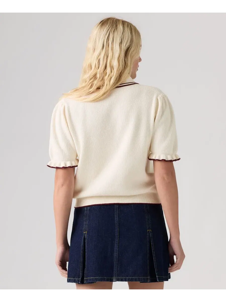 Женская футболка-поло с коротким рукавом Premium Pull-On Levi's — изображение 4 из 4, красный