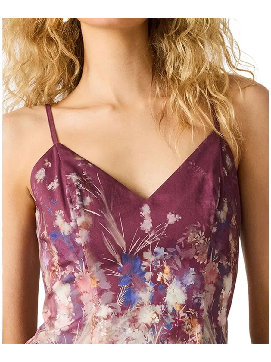 Платье с V-образным вырезом Trove V-Neck Dress Steve Madden — изображение 3 из 7, бордовый
