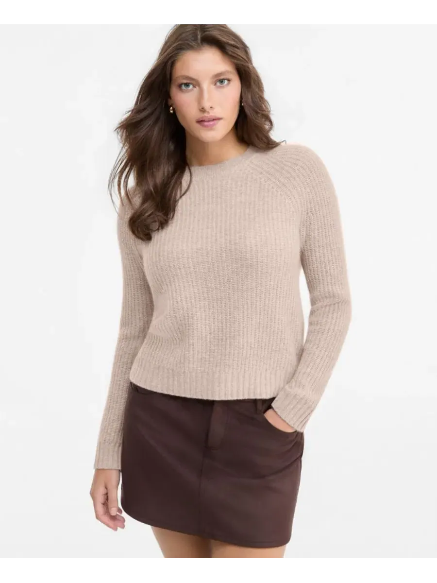 Свитер с круглым вырезом из кашемира Shaker Stitch Charter Club