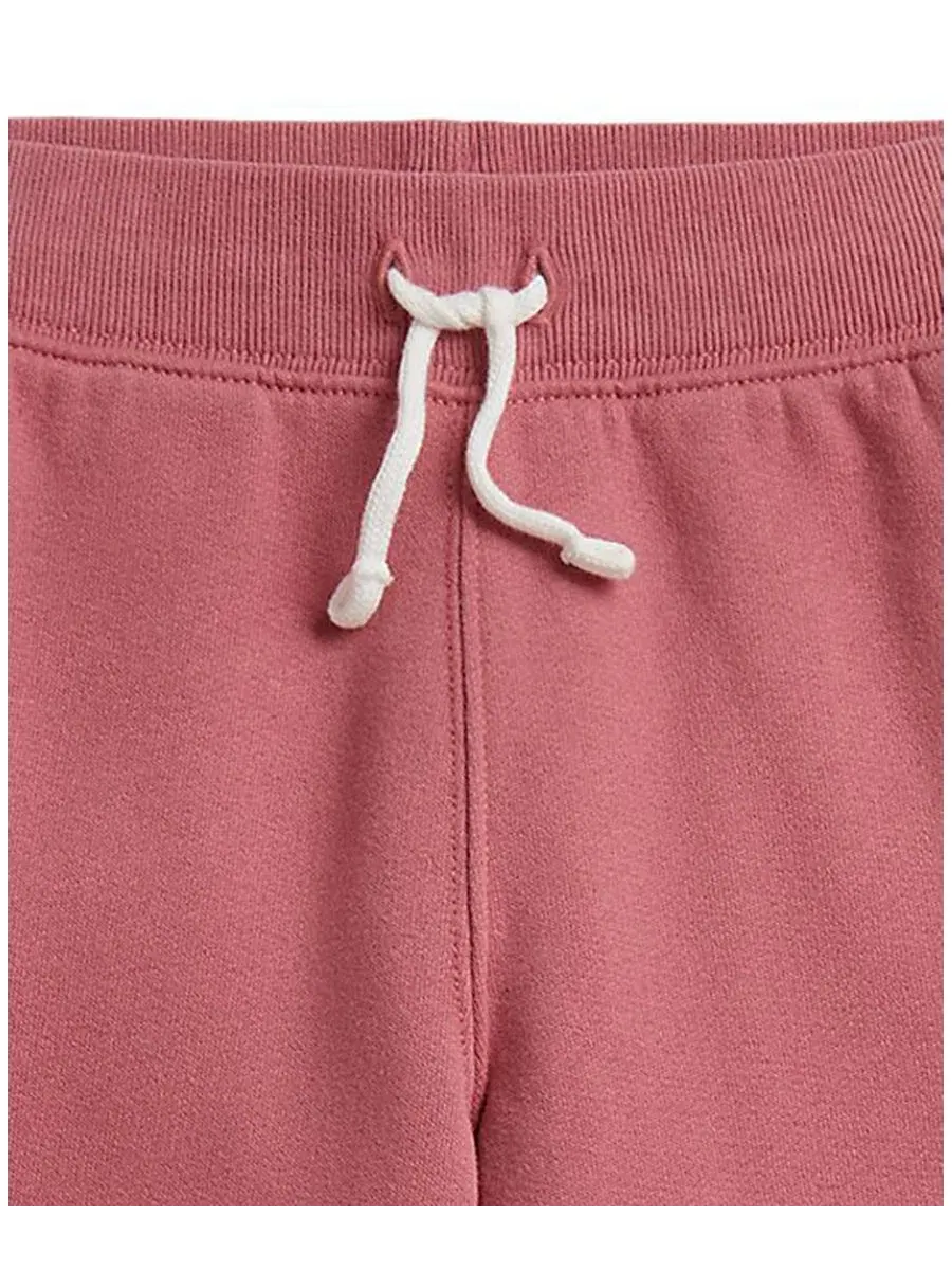 Штаны из флиса с широкими штанинами Girls' 2T-6X Polo Ralph Lauren — изображение 3 из 3, розовый