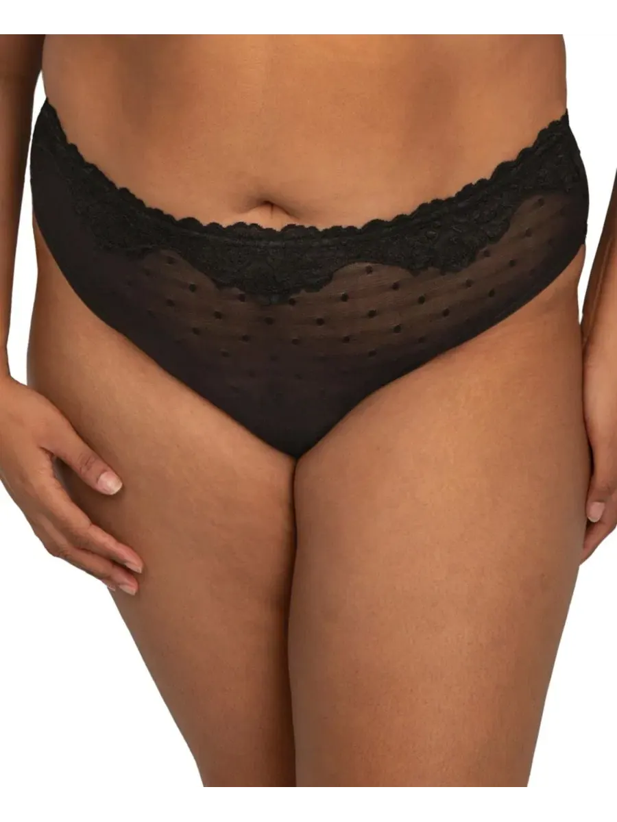 Трусы-слипы высокие из сетки Sheer Whisper High Cut Brief Curvy Couture