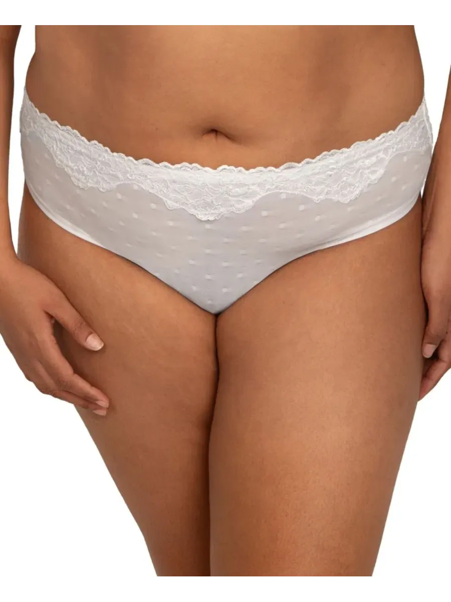 Трусы высокие с кружевным поясом Sheer Whisper High Cut Brief Curvy Couture
