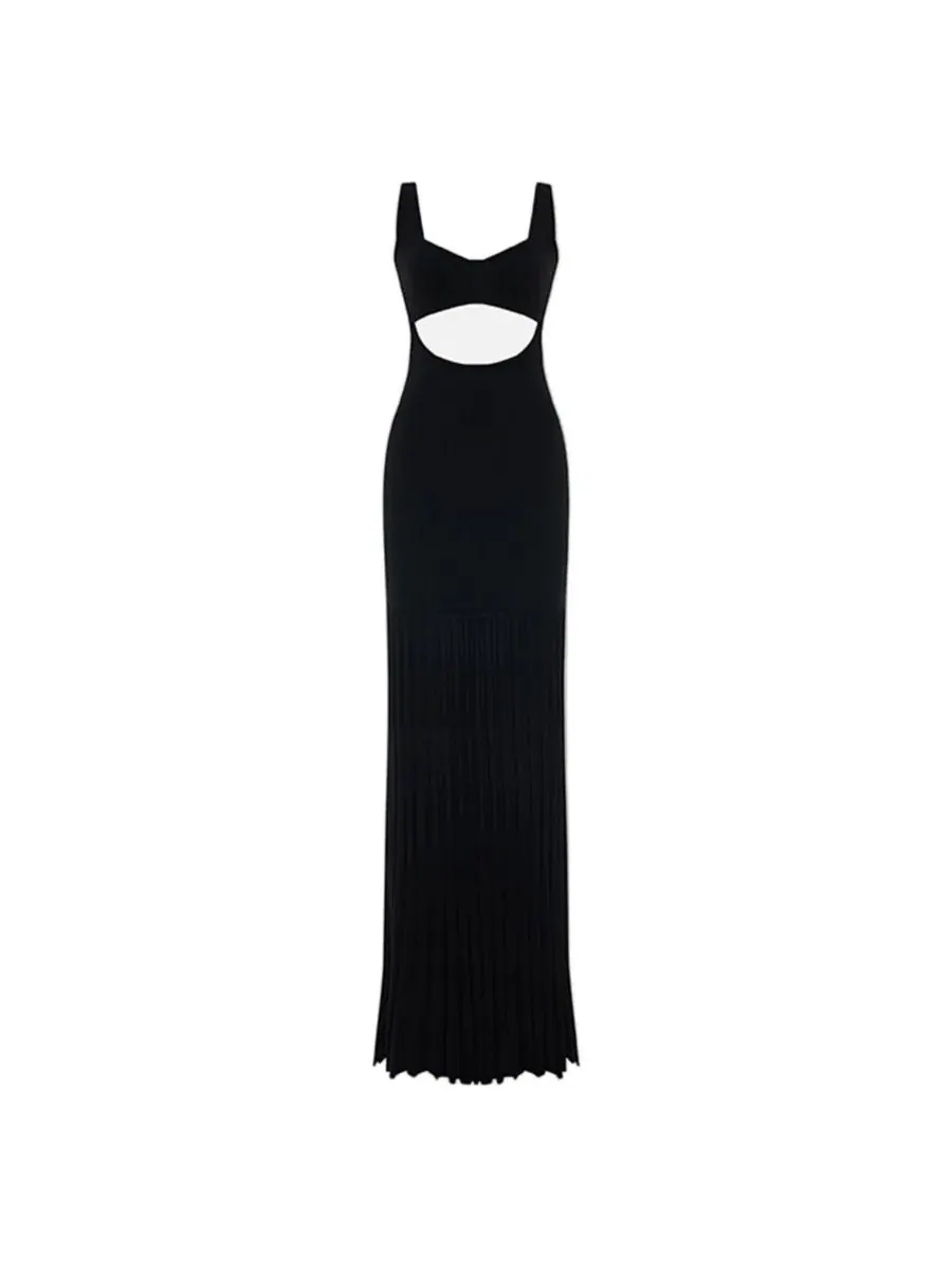 Платье-трапеция из трикотажа Daydreamers Pleated Skirt Knit Dress PCFG — изображение 4 из 6, черный