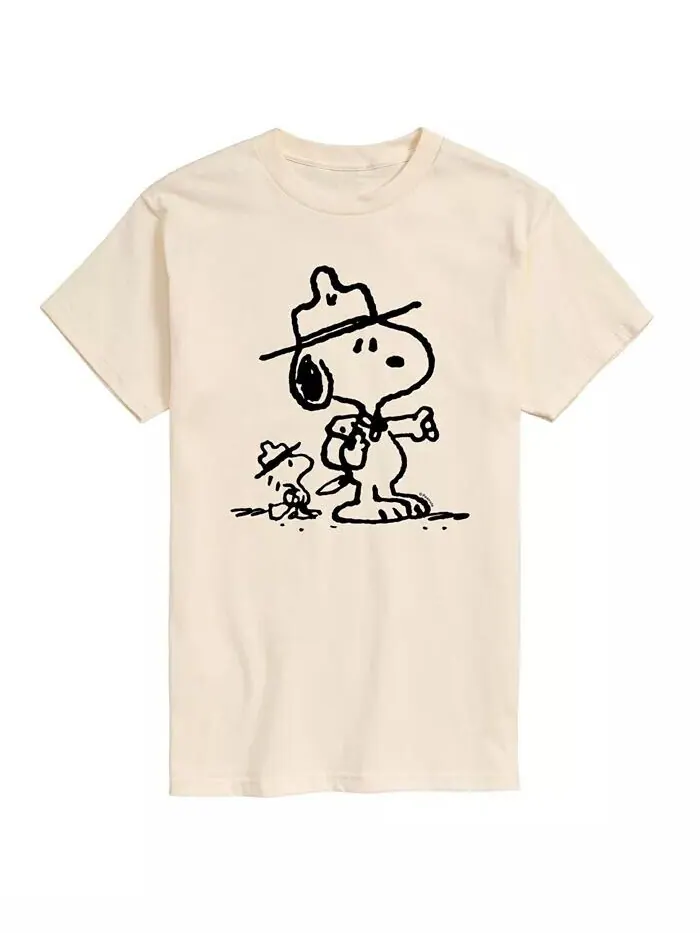 Мужская футболка с коротким рукавом Hybrid Apparel Peanuts Outdoor AIRWAVES — изображение 1 из 11, бежевый