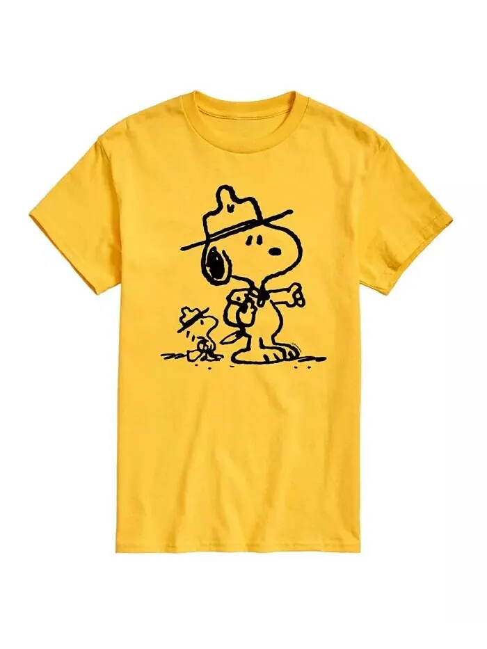 Мужская футболка с коротким рукавом Hybrid Apparel Peanuts Outdoor AIRWAVES — изображение 1 из 11, желтый