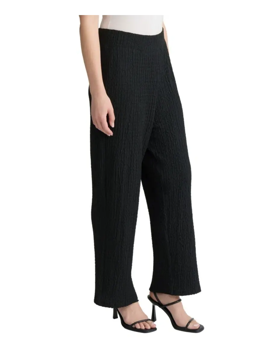 Брюки-кюлоты с широкой штаниной Mid-Rise Wide-Leg Pants Jones New York — изображение 2 из 3, черный