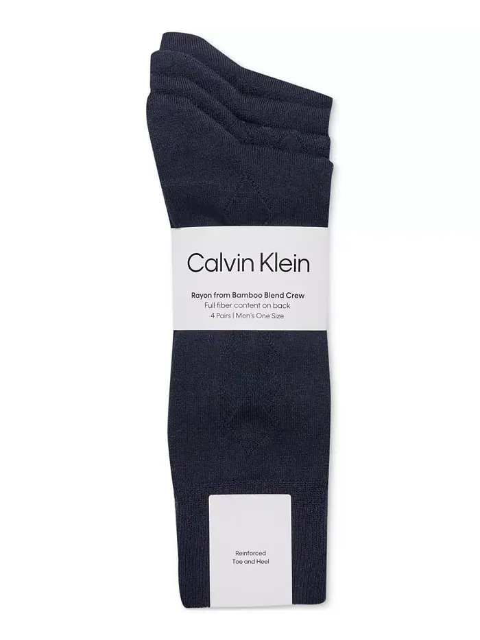 Мужские классические носки, 4 пары Calvin Klein — изображение 2 из 2, синий