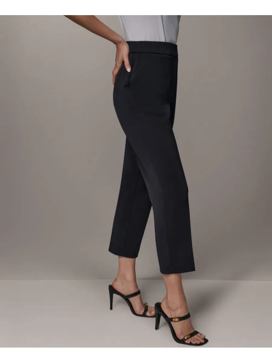 Брюки женские с заниженной талией, длиной до щиколотки, модель Ankle Donna Karan New York — изображение 3 из 6, черный