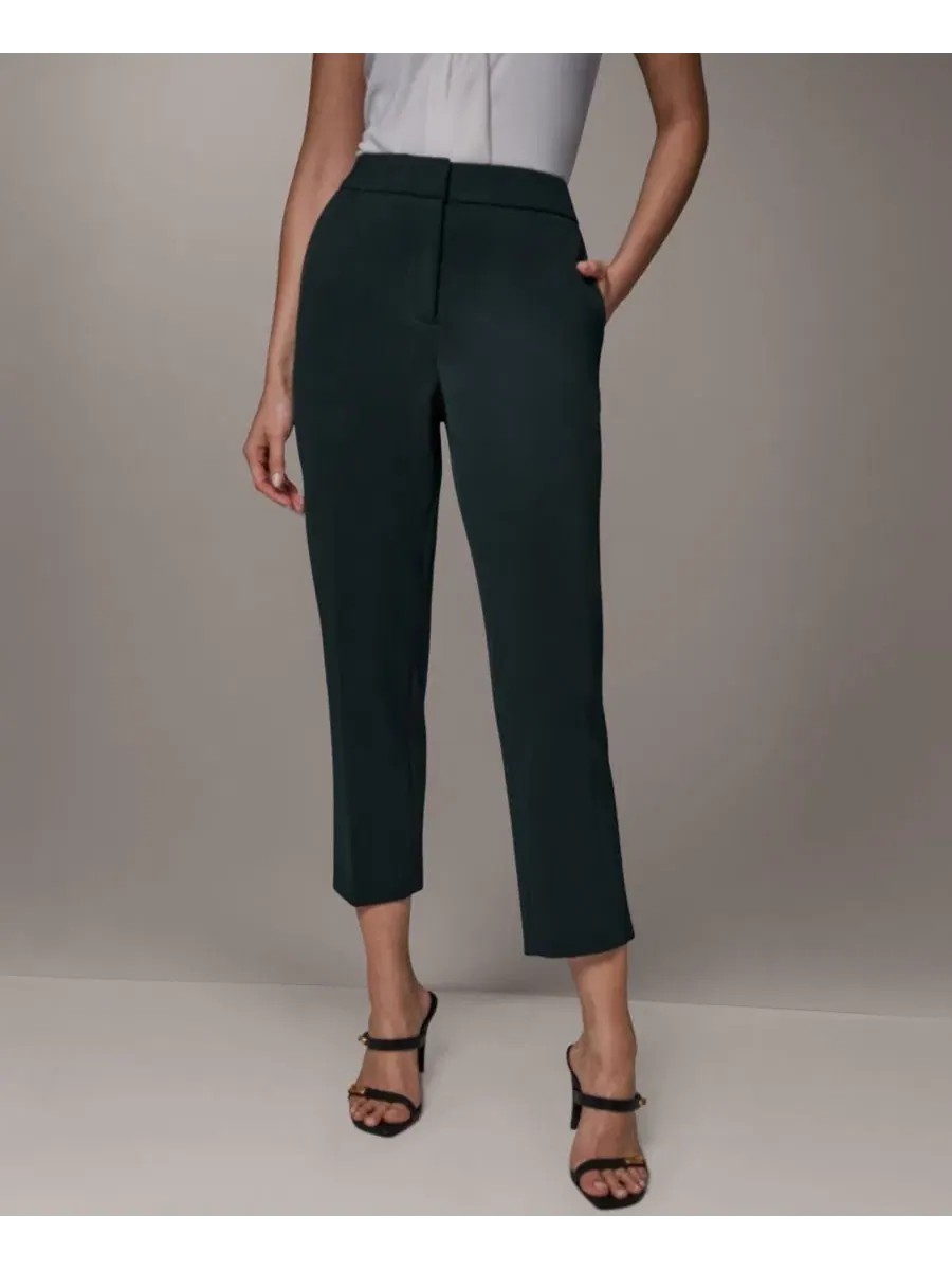 Брюки женские с заниженной талией и длиной до щиколотки Donna Karan New York — изображение 1 из 6, черный