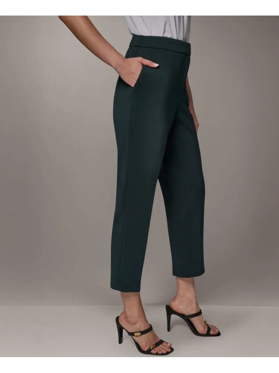Брюки женские с заниженной талией и длиной до щиколотки Donna Karan New York — изображение 3 из 6, черный