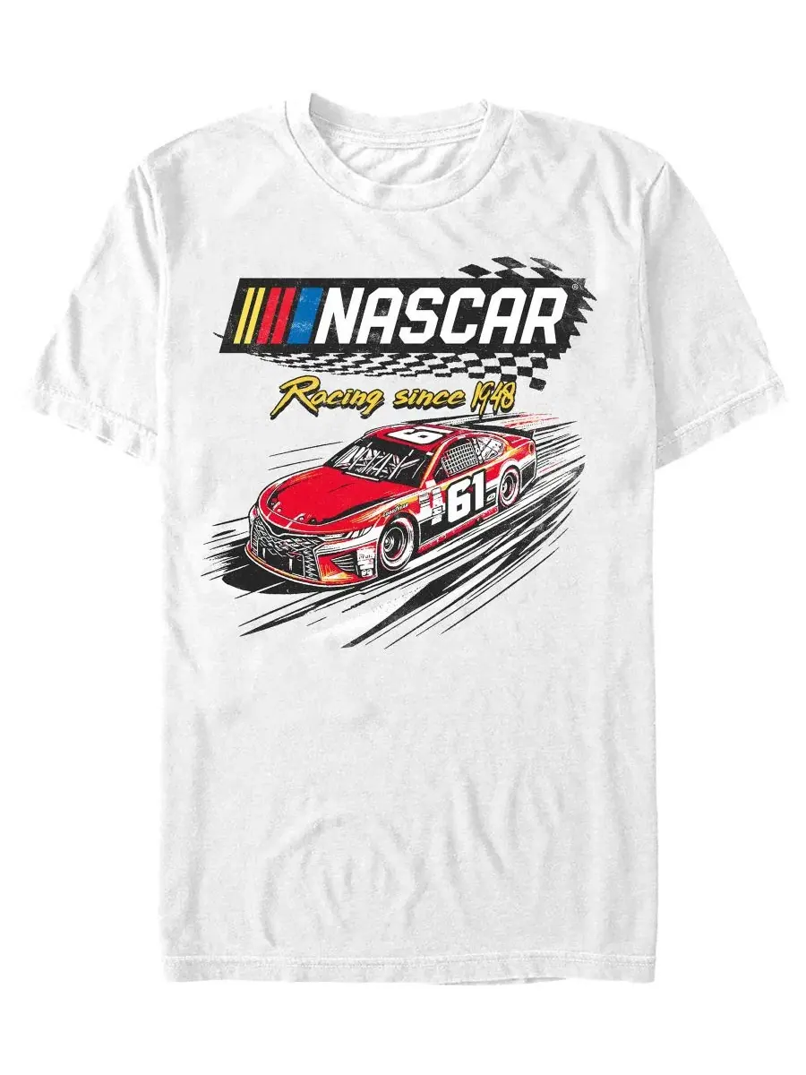Футболка с принтом NASCAR Racing 1948 No. 61 Fifth Sun — изображение 1 из 3, белый