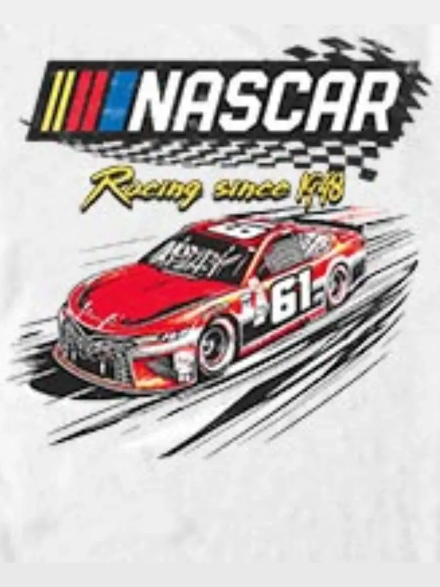 Футболка с принтом NASCAR Racing 1948 No. 61 Fifth Sun — изображение 3 из 3, белый