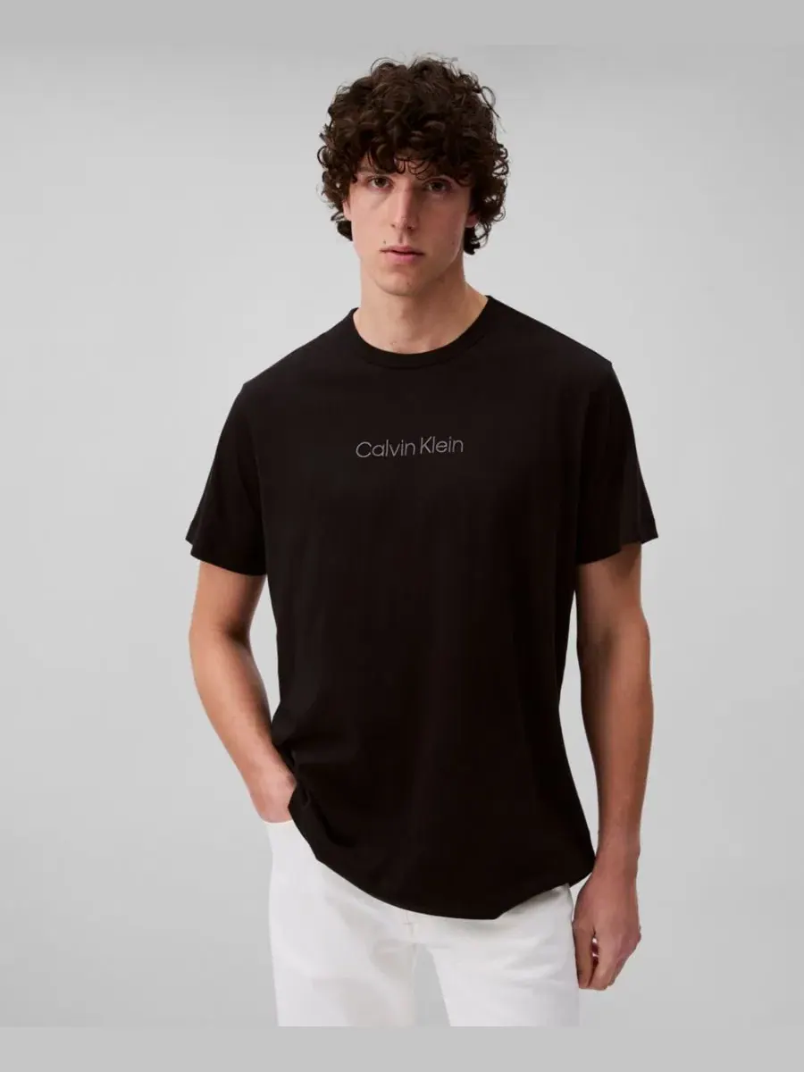 Пижамная футболка Calvin Klein — изображение 1 из 4, черный