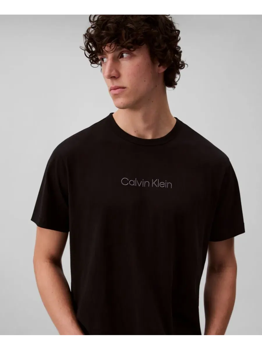 Пижамная футболка Calvin Klein — изображение 2 из 4, черный