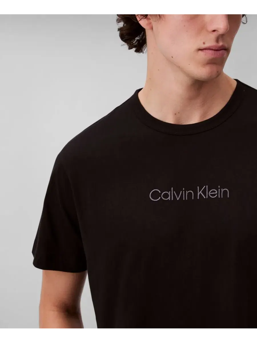 Пижамная футболка Calvin Klein — изображение 3 из 4, черный