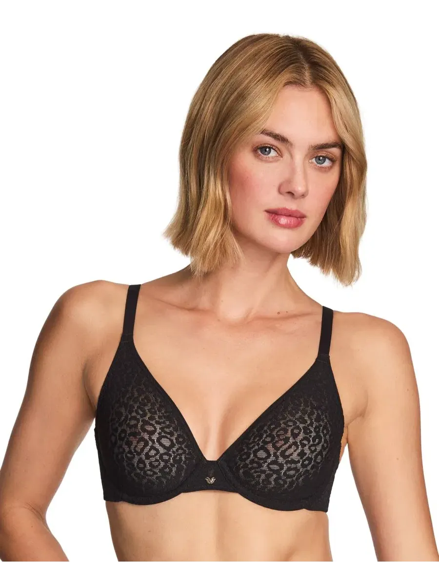 Бюстгальтер с мягкой чашкой и косточками High Bar Unlined Plunge Wacoal — изображение 1 из 8, черный