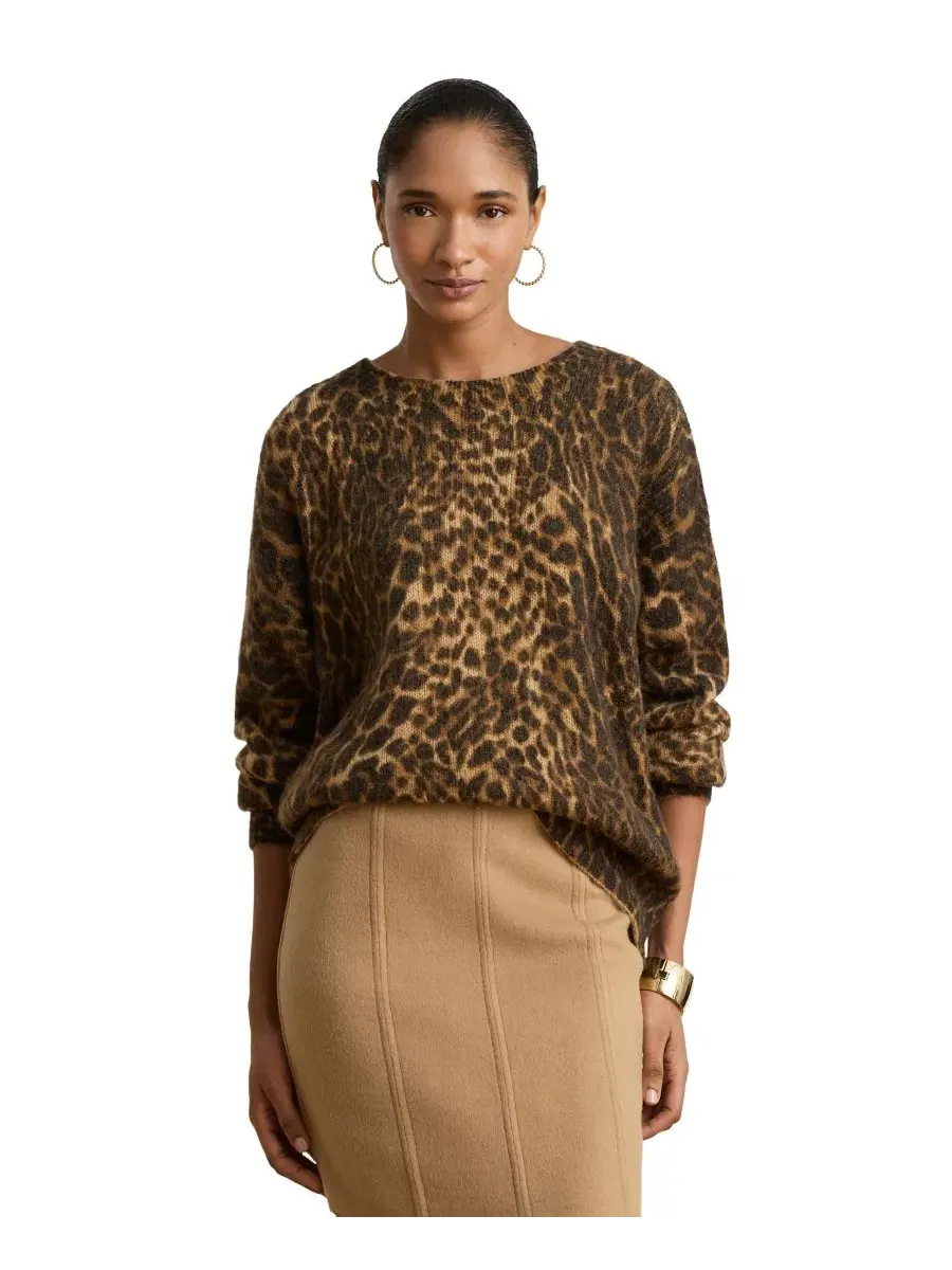 Свитер с принтом Ocelot Lauren Ralph Lauren — изображение 1 из 7, мульти