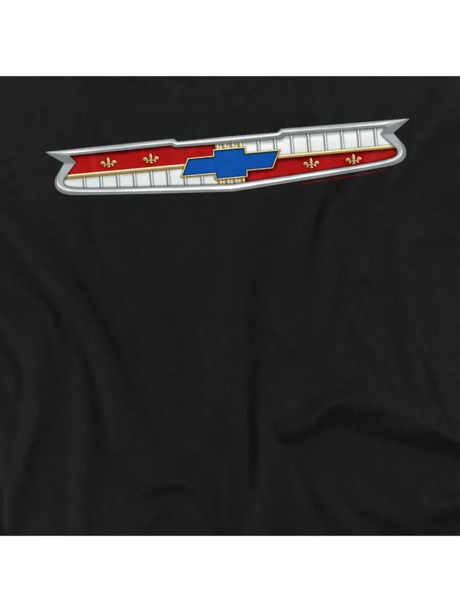 Футболка с принтом Chevrolet 56 Bel Air Emblem Logovision — изображение 2 из 3, черный