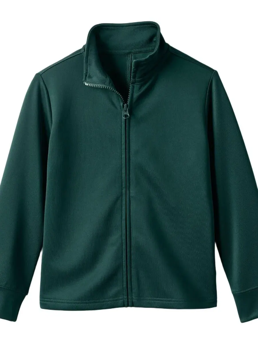 Детская спортивная куртка с полной застежкой-молнией, модель Kids Active Performance Full Zip — изображение 1 из 4, зеленый