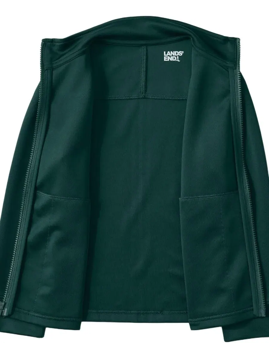 Детская спортивная куртка с полной застежкой-молнией, модель Kids Active Performance Full Zip — изображение 3 из 4, зеленый