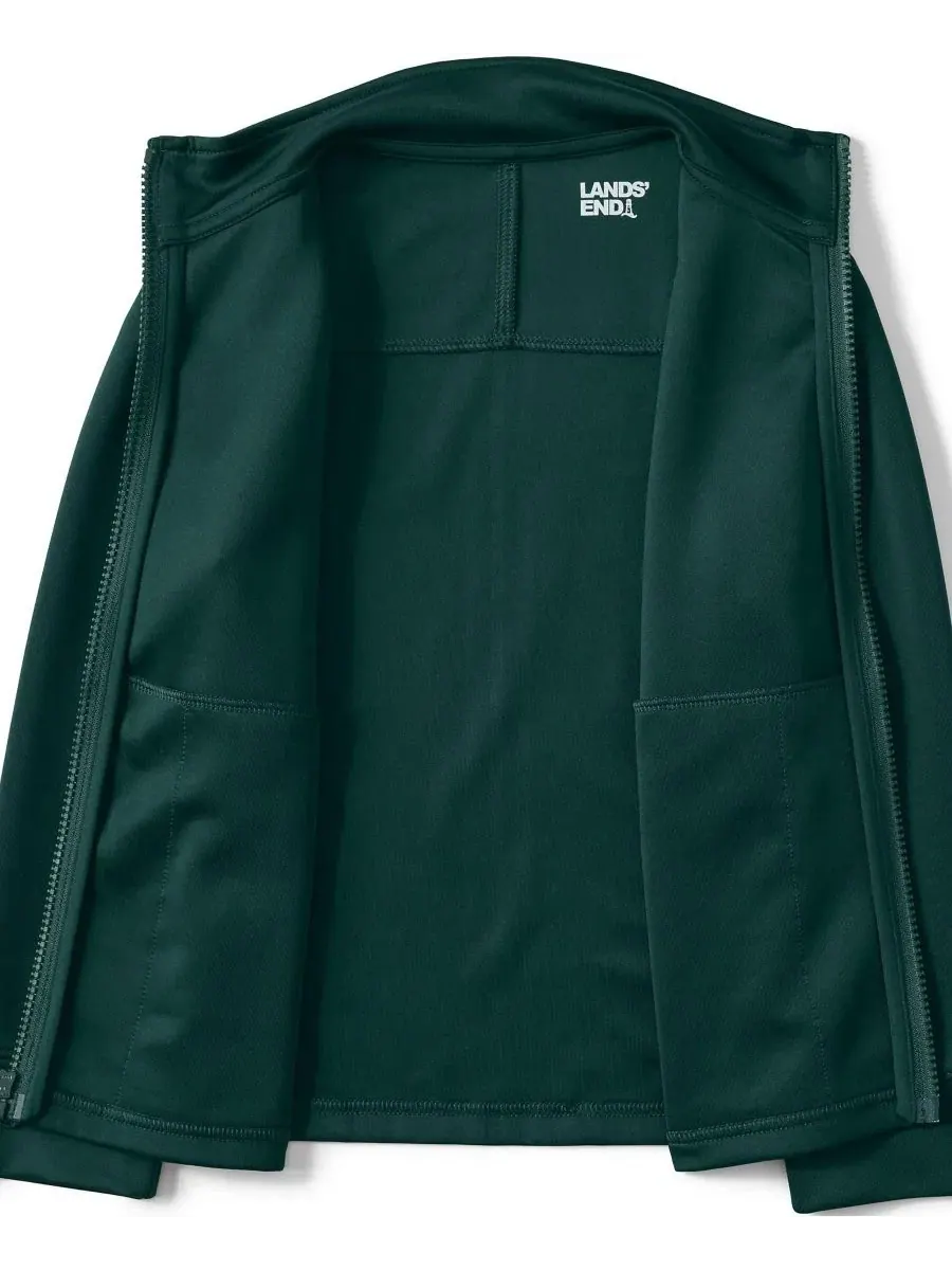 Детская спортивная куртка с полной застежкой-молнией, модель Kids Active Performance Full Zip — изображение 4 из 4, зеленый