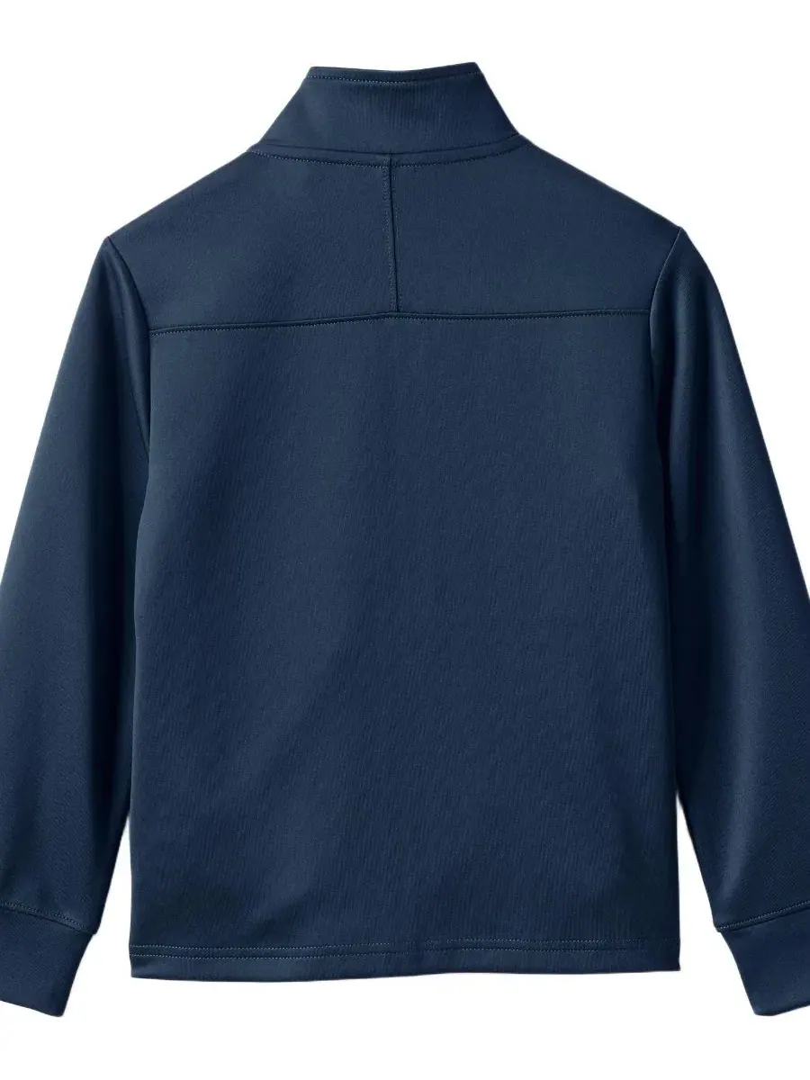 Детская спортивная куртка с молнией Active Performance Full Zip Lands' End — изображение 3 из 4, классический темно-синий