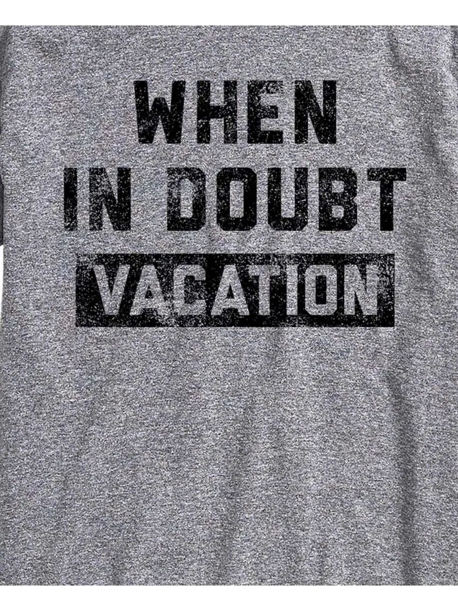 Футболка с графическим принтом When In Doubt Vacation AIRWAVES — изображение 3 из 3, приглушенный