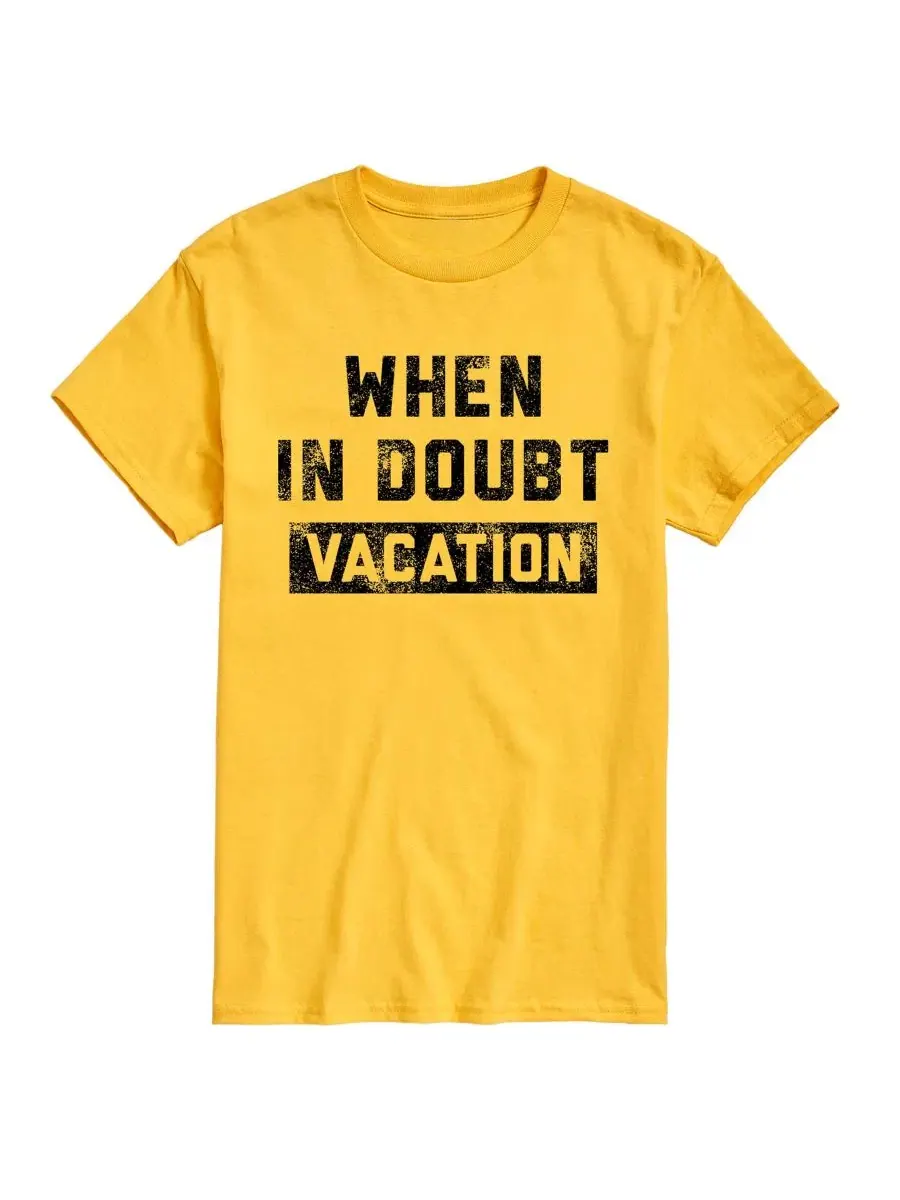 Футболка с графическим принтом When In Doubt Vacation AIRWAVES — изображение 1 из 3, желтый