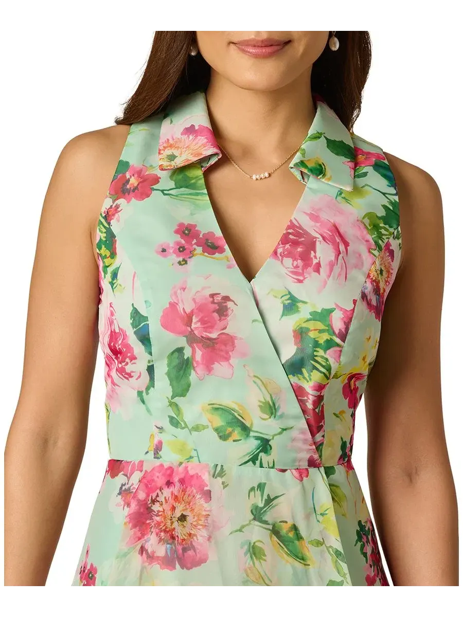 Платье миди с принтом, модель Printed High-Low Adrianna Papell — изображение 2 из 3, мульти