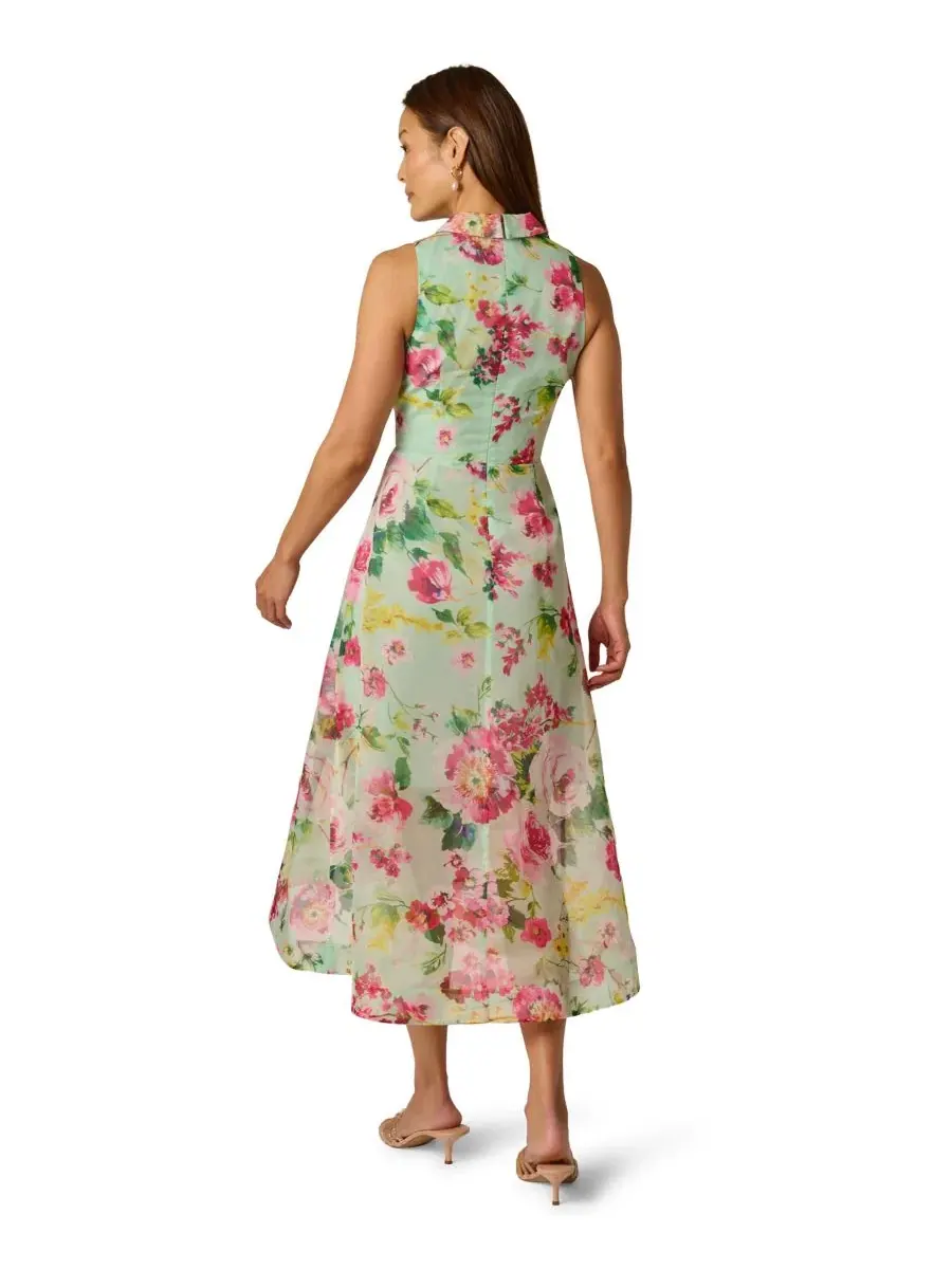 Платье миди с принтом, модель Printed High-Low Adrianna Papell — изображение 3 из 3, мульти