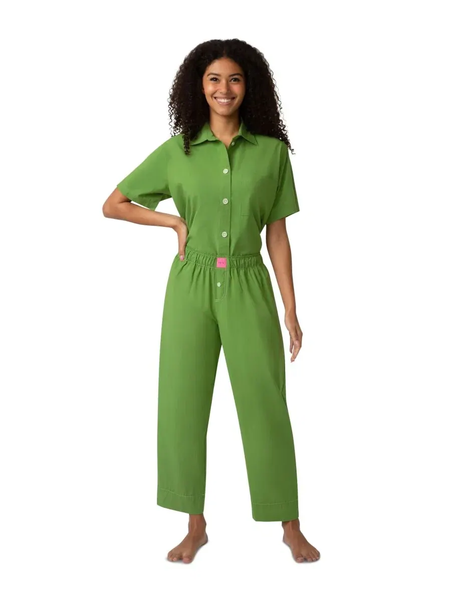 Пижамная рубашка Poplin Hue — зеленый