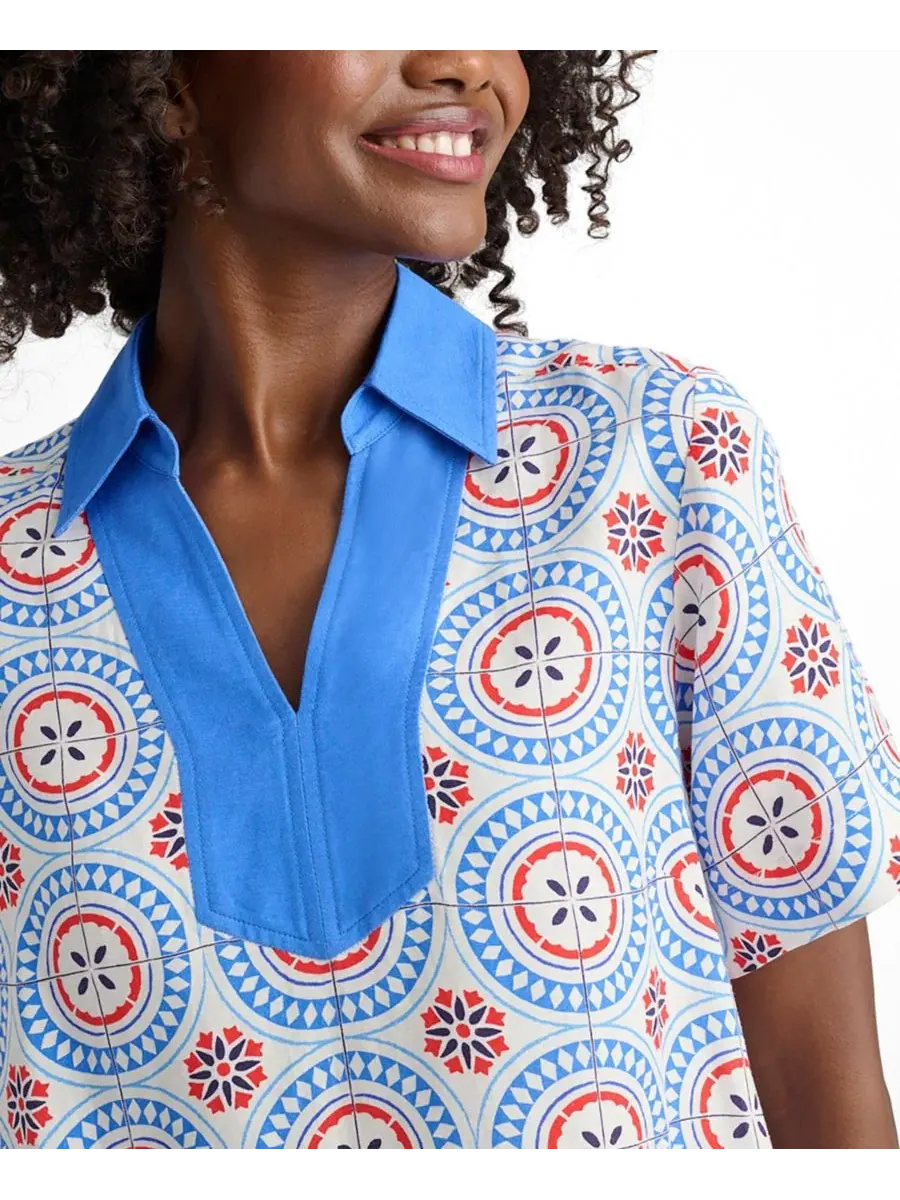 Платье-туника из льняной смеси Paola Tunic Dress UNTUCKit — изображение 3 из 3, белый