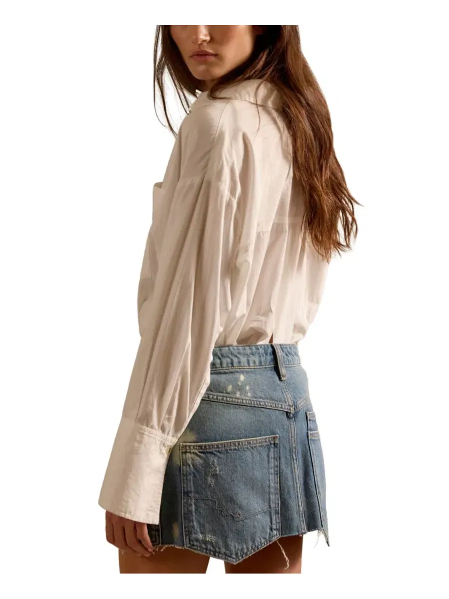 Мини-юбка из денима We The Free Free People — изображение 4 из 4, синий