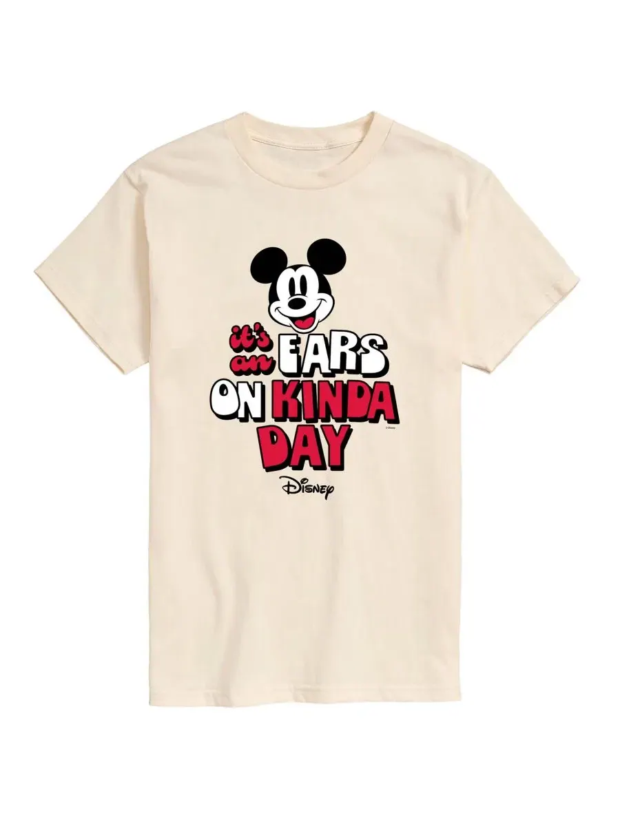 Футболка с принтом Disney Its An Ears On Kinda Day AIRWAVES — изображение 1 из 3, бежевый