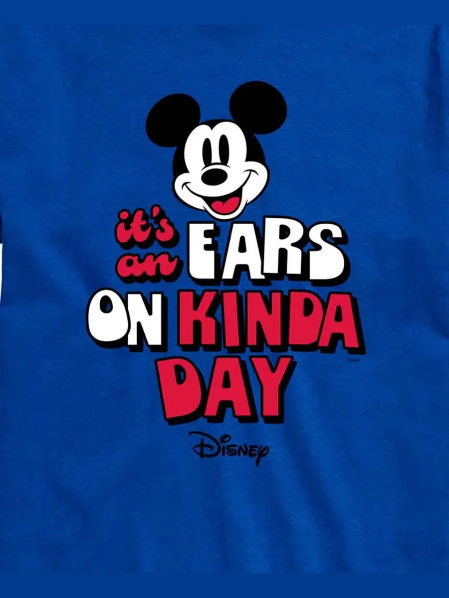 Футболка с принтом It's An Ears On Kinda Day AIRWAVES — изображение 3 из 3, синий