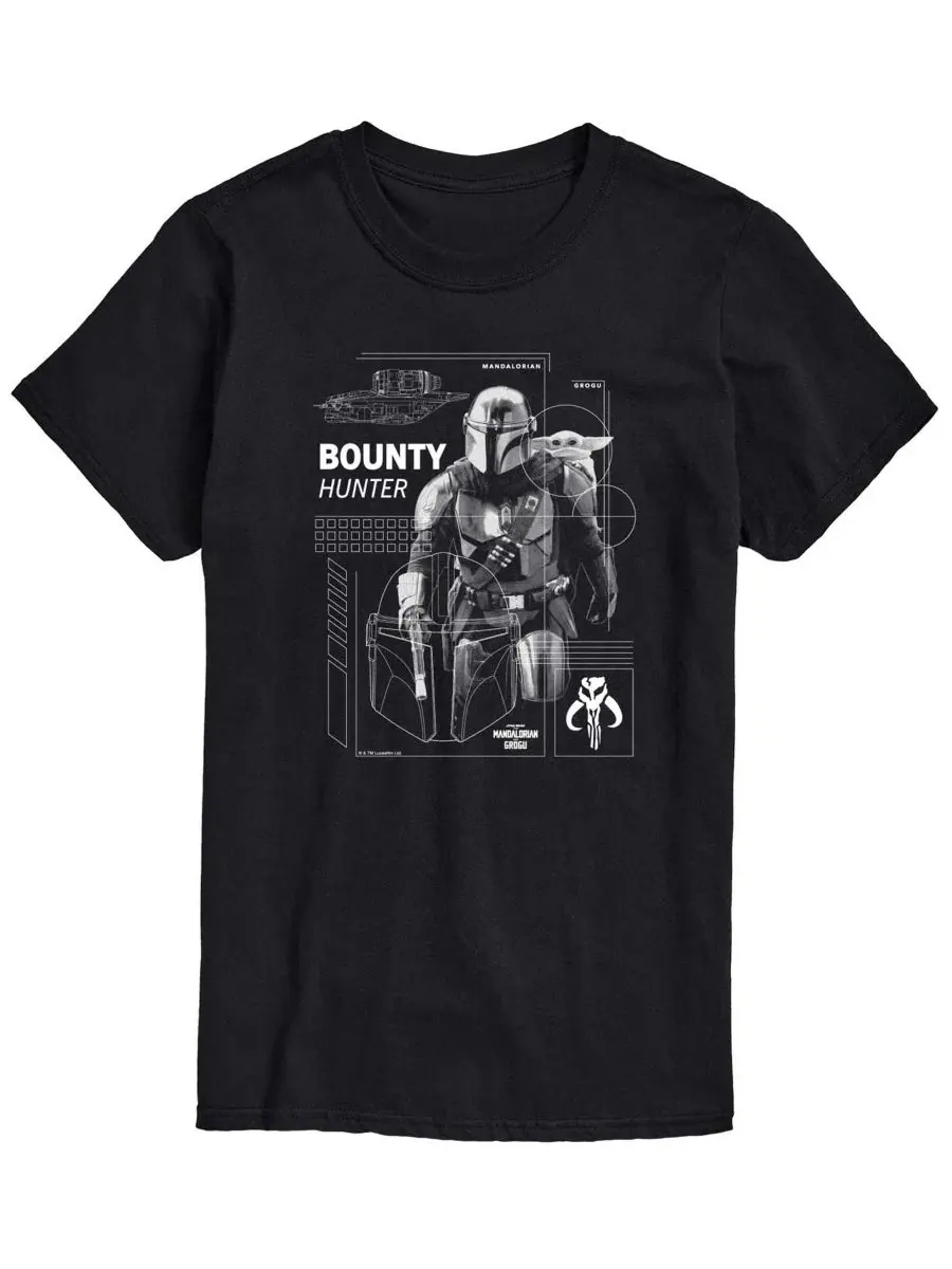 Футболка с принтом The Mandalorian & Grogu Bounty Hunter AIRWAVES — изображение 1 из 3, черный