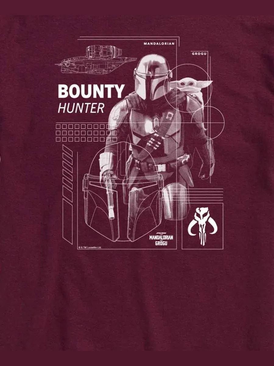 Футболка с принтом The Mandalorian & Grogu Bounty Hunter AIRWAVES — изображение 3 из 3, коричневый