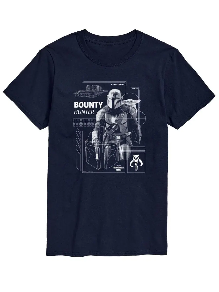 Футболка с принтом The Mandalorian & Grogu Bounty Hunter AIRWAVES — изображение 1 из 3, темно-синий