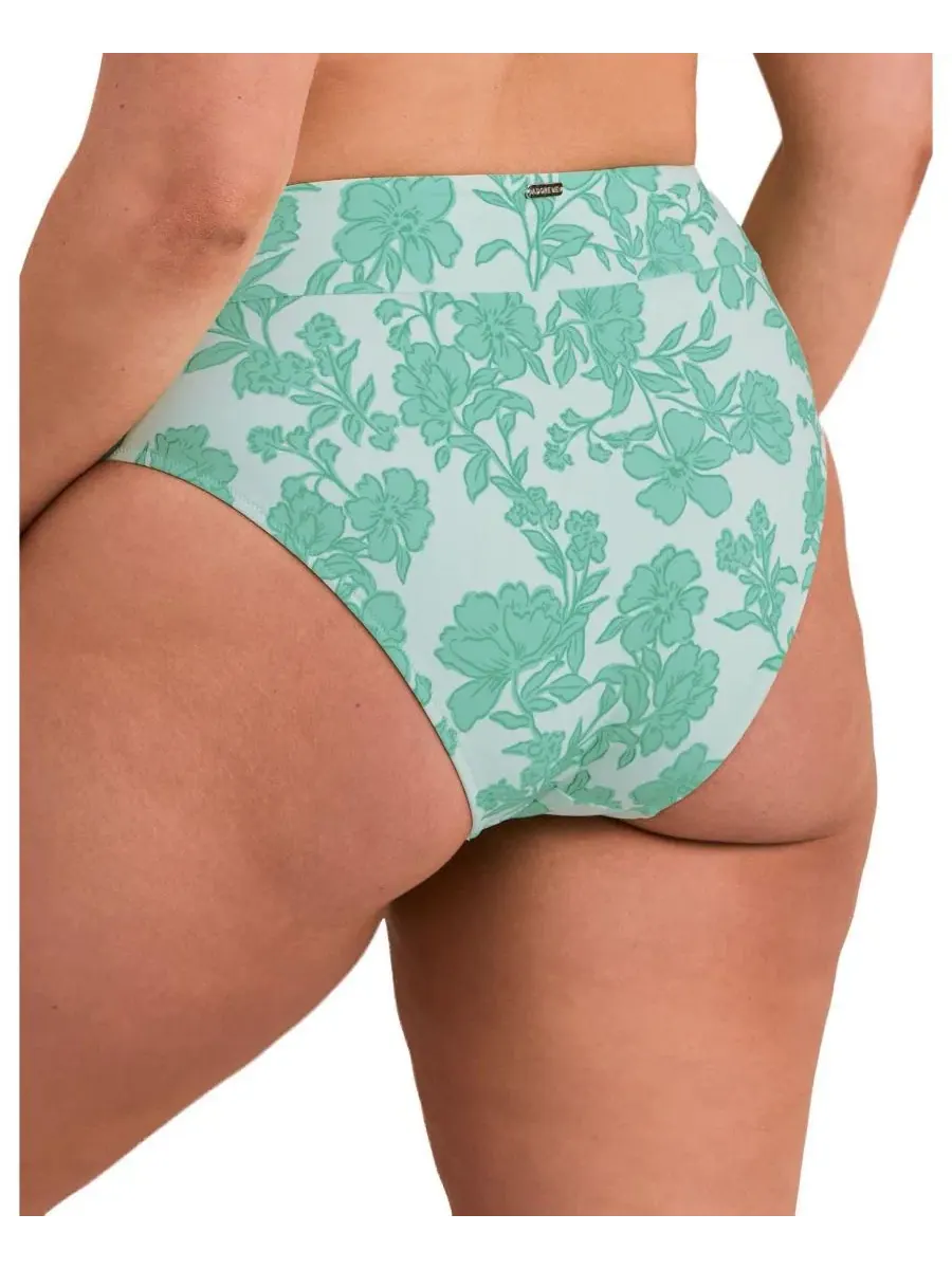 Плавки бикини с высокой талией Perry Plus Size Adore Me — изображение 2 из 3, зеленый