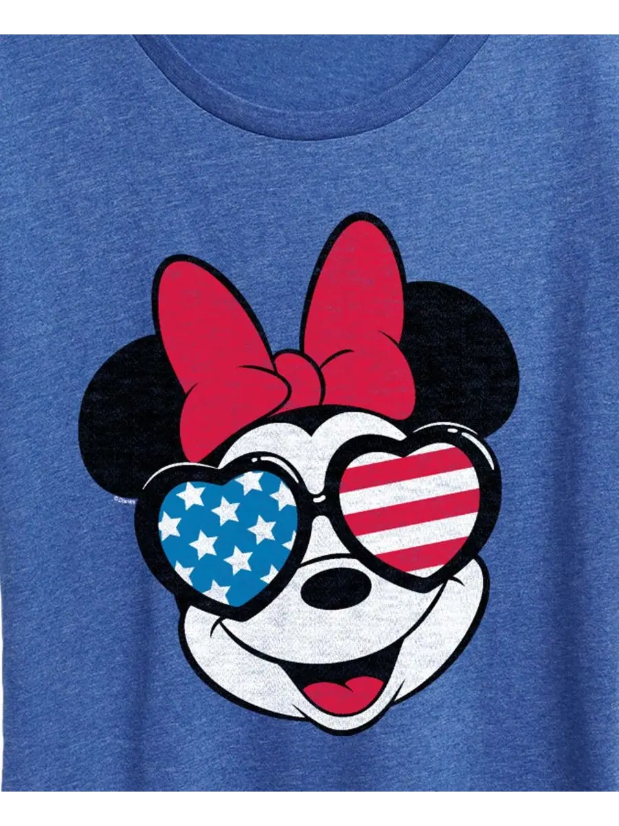 Футболка с длинным рукавом с принтом Minnie Mouse Plus Size Disney Minnie Short-Sleeve Graphic — изображение 2 из 3, синий