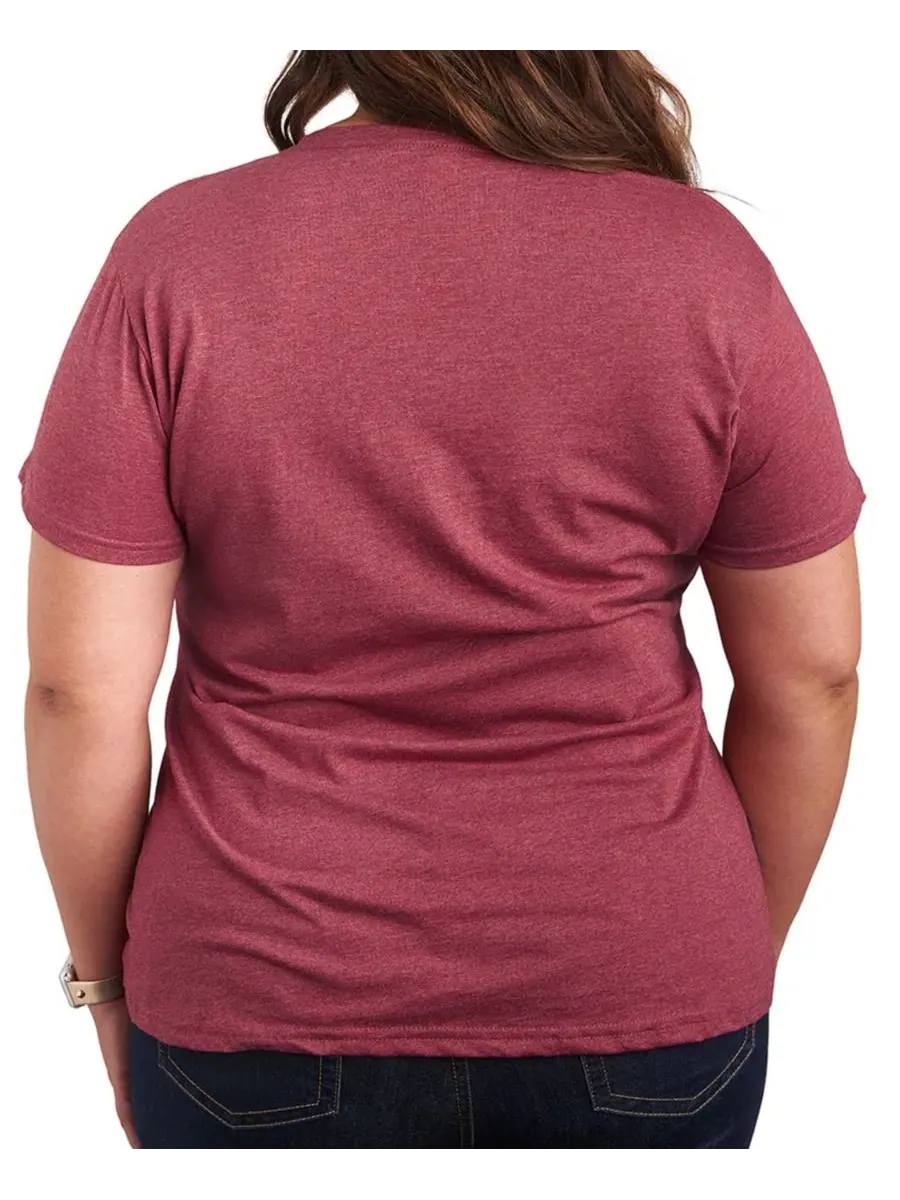 Футболка с принтом Минни Маус Plus Size Disney Short-Sleeve Graphic T-Shirt Hybrid Apparel — изображение 3 из 3, винный