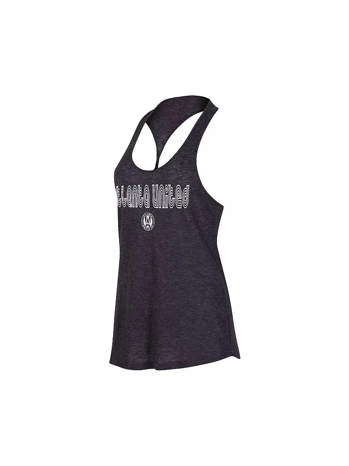 Женская майка Heather Charcoal Atlanta United FC Radiant Twist Back с круглым вырезом Concepts Sport